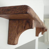 distressed oak mantel shelf